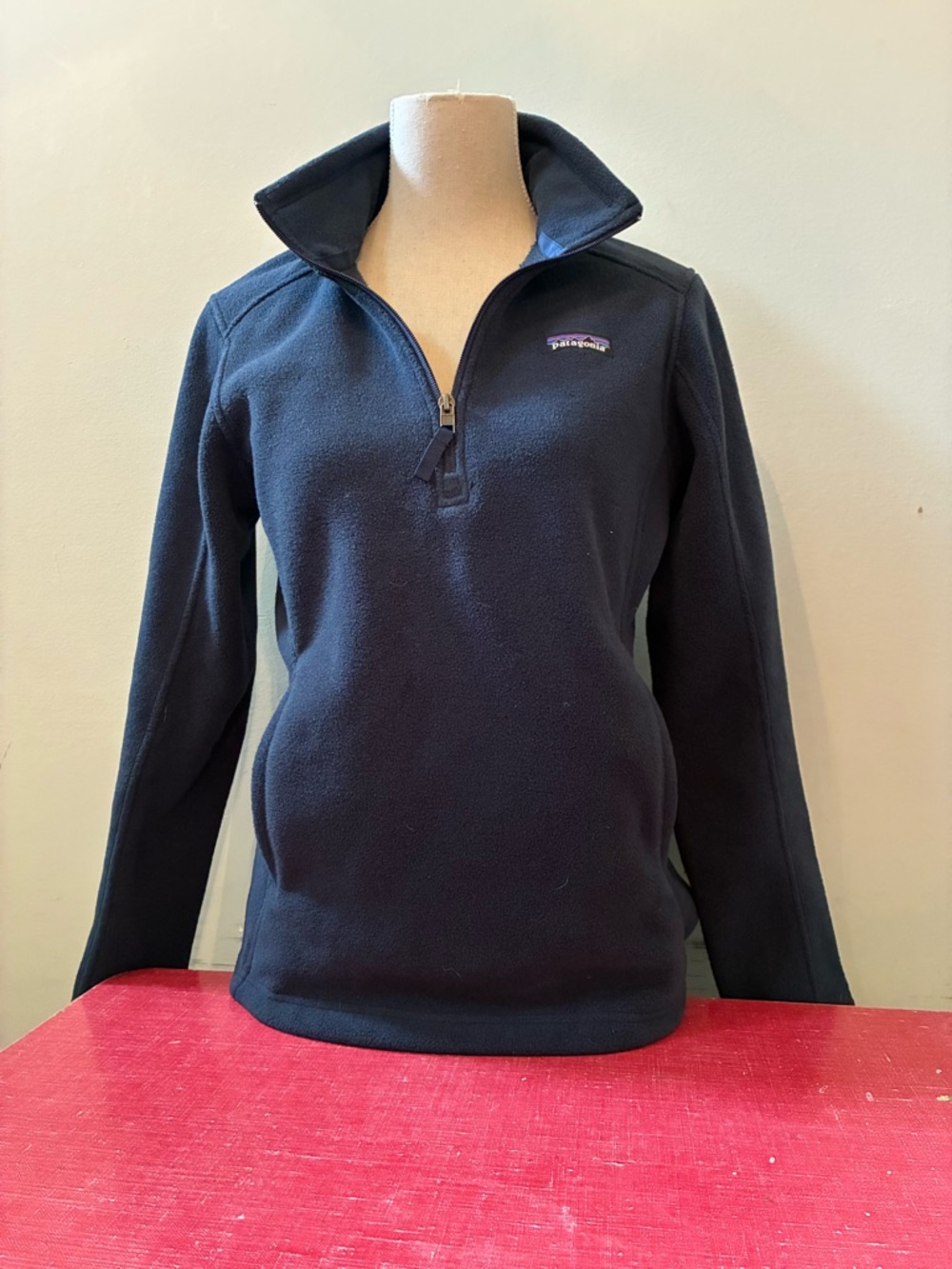 Patagonia Synchilla 1/4- Quarter- Half-Zip Marsupial Navy Blue Fleece Pullover M